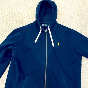 Ralph Lauren classic navy blue hoodie (XL)